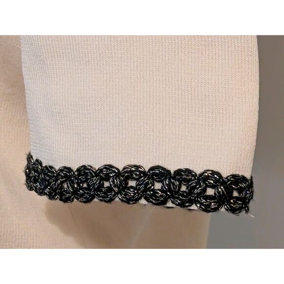 Alexia Armor Brianna Biege Women's V Neck Polo L Pointed Collar Short Slv Trim - Picture 7 of 14